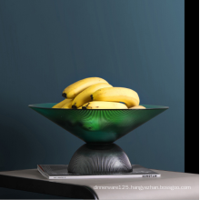 European-Style Household Glass Fruit Bowl